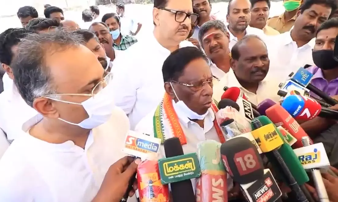 புதுச்சேரி அமைச்சரவை ராஜினாமா இல்லை-நாராயணசாமி புதுச்சேரி அமைச்சரவை ராஜினாமா இல்லை-நாராயணசாமி