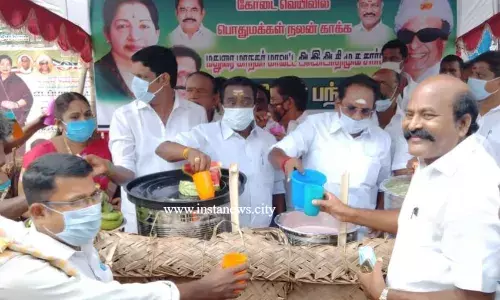 பொதுமக்கள் தாகம் தணிக்க நீர்,மோர் பந்தல் திறப்பு