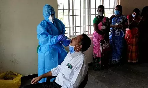 கறம்பக்குடி வருவாய் வட்டாட்சியர் அலுவலகத்தில்  கொரனோ பரிசோதனை