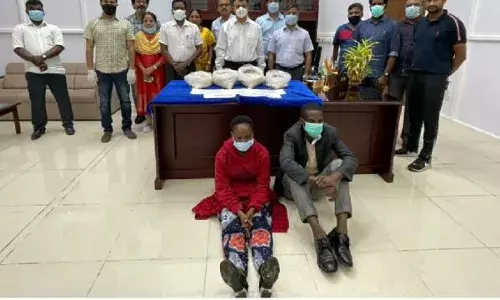 சென்னை விமானநிலையத்தில் 100 கோடி மதிப்புடைய போதை பொருள் சிக்கியது 2பேர் கைது