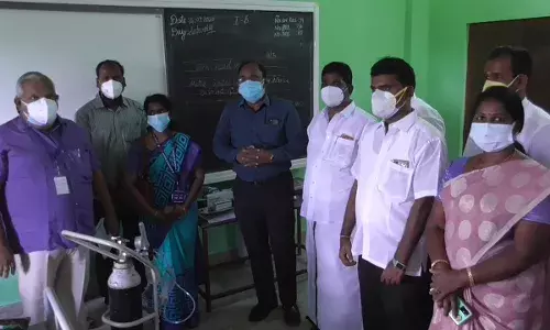 ஜோலார்பேட்டையில் கொரோனா  சிகிச்சை மையத்தை  எம்எல்ஏ தேவராஜ் தொடங்கி வைத்தார்