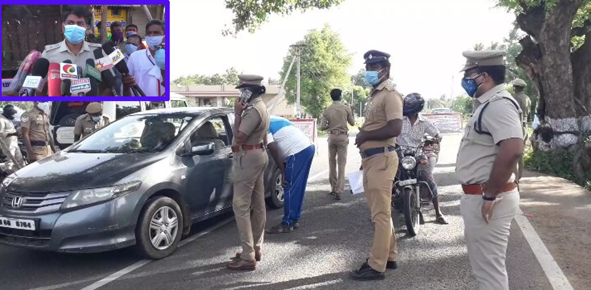 தென்காசி-வெளி மாவட்டத்தில் இருந்து வருபவர்களை கண்காணிக்க சோதனைச்சாவடிகள் தென்காசி-வெளி மாவட்டத்தில் இருந்து வருபவர்களை கண்காணிக்க சோதனைச்சாவடிகள்