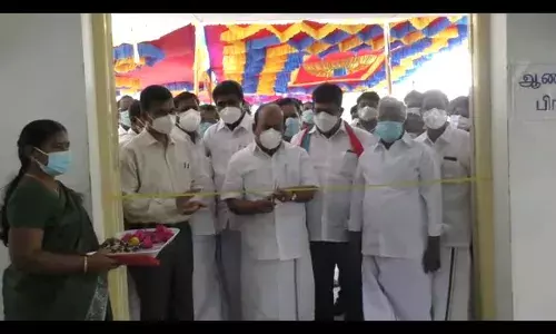செங்கல்பட்டில் கொரோனா சித்த மருத்துவ சிகிச்சை மையத்தை அமைச்சர் தா.மோ.அன்பரசன் திறந்து வைத்தார்