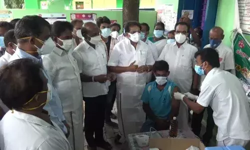 ராஜபாளையம் பகுதியில் சுகாதாரத்துறை அமைச்சர் ஆய்வு
