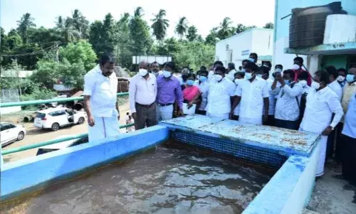 ஸ்ரீரங்கம் தடைமட்ட கிணறு, குடிநீர் சுத்திகரிப்பு மய்யத்தை அமைச்சர் கே.என்.நேரு ஆய்வு