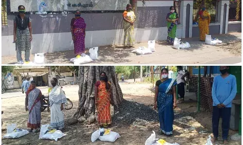 ஏழைகளுக்கு நிவாரண பொருட்கள்:  அசத்தும் காஞ்சிபுரம் டிஐஜி குழுவினர்!