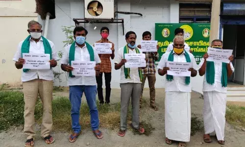 சேலம், திருப்பூரில் வேளாண் சட்டத்திற்கு எதிராக போராட்டம்!