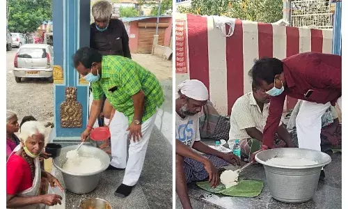 ஆதரவற்றோர் வயிற்று பசியை போக்கி வரும் மதுரவாயல் மின்வாரிய அதிகாரி!