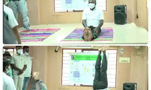 சென்னை: யோகா செய்து அசத்திய மக்கள் நல்வாழ்வு துறை அமைச்சர் மா.சுப்பிரமணியன்!