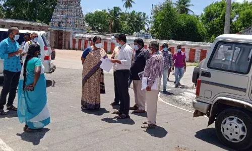 நத்தத்தில் கொரோனா பாதித்த பகுதியில் மாவட்ட ஆட்சித்தலைவர் ஆய்வு
