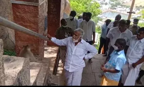 அய்யர்மலை ரோப்கார் திட்டம் -அமைச்சர் சேகர்பாபு ஆய்வு