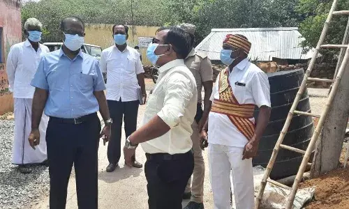 ஆம்பூர் அருகே மலை கிராமத்திற்கு சென்று பார்வையிட்ட கலக்டர் அமர் குஷ்வாஹா