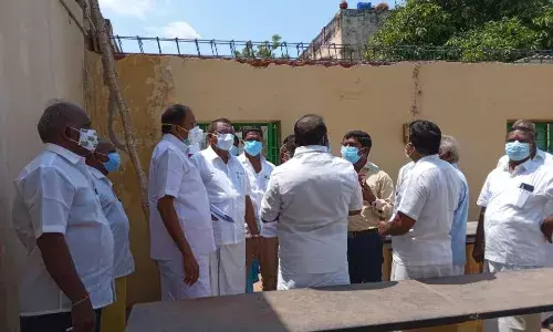 குமாரபாளையம்: மண்டபம் கட்டும் பணியை ஆய்வு செய்த எம்.எல்.ஏ. தங்கமணி