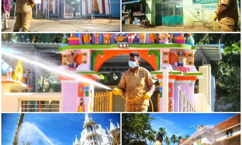 மும்மத வழிபாட்டு தலங்களை சுத்தம் செய்த மாநகராட்சி