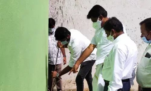 திருச்செங்கோடு நியாய விலைக்கடை கட்டுமானப்பணி - ஆய்வு செய்த எம்எல்ஏ
