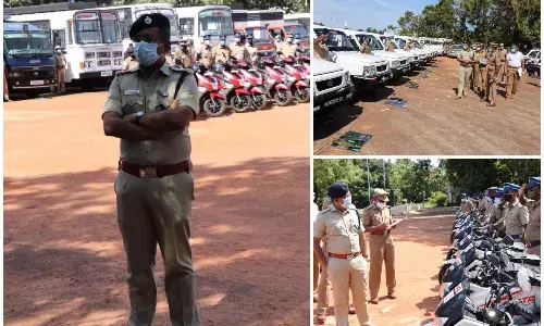 ஆயுதப்படையில் திடீர் ஆய்வு மேற்கொண்ட எஸ்.பி
