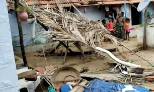 அந்தியூர் அருகே வீடு, காரை சேதப்படுத்திய காட்டு யானை