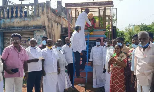 காமராஜரின் 119 வது பிறந்தநாளை கொண்டாடிய காங்கிரஸ் கட்சியினர்