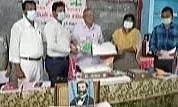 போளூர் ரெட்கிராஸ் சார்பில் கொரோனா நோயாளிகளுக்கு நிவாரணப் பொருட்கள் வழங்கல்