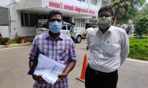 நிலம் ஆக்கிரமிப்பு : திமுக பிரமுகர் மீது எஸ்பி அலுவலகத்தில் புகார்