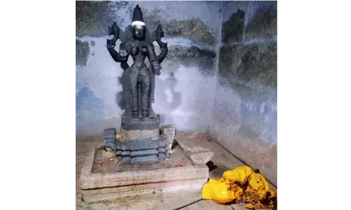 அம்மன் சிலை மீது சமூக விரோதிகள் ஆபாச செயல்:  இந்து முன்னணியினர் புகார்