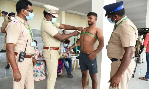 காஞ்சிபுரத்தில் இரண்டாம் நிலை காவலர்களுக்கான உடற் தகுதி தேர்வு துவங்கியது
