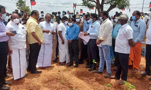 மல்லகுண்டா பகுதியில் மரக்கன்றுகள் வளர்ப்பு பணிகள் குறித்து அமைச்சர் ஆய்வு