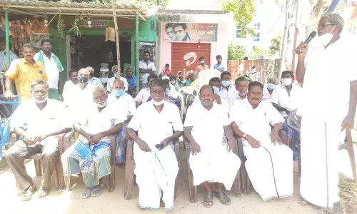 கண்டமங்கலத்தில் விவசாய தொழிலாளர் சங்கத்தினர் கண்டன ஆர்ப்பாட்டம்