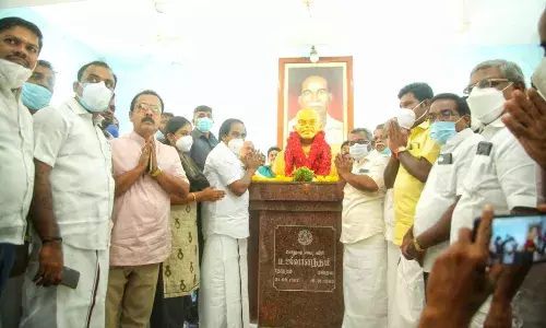 ஜீவானந்தம் 115 ஆவது பிறந்தநாள், அரசு சார்பில் மாலை அணிவித்து மரியாதை