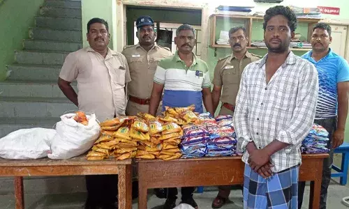 தடை செய்யப்பட்ட குட்கா, ஹான்ஸ் போன்ற பொருட்களை விற்பனை செய்தவர் கைது