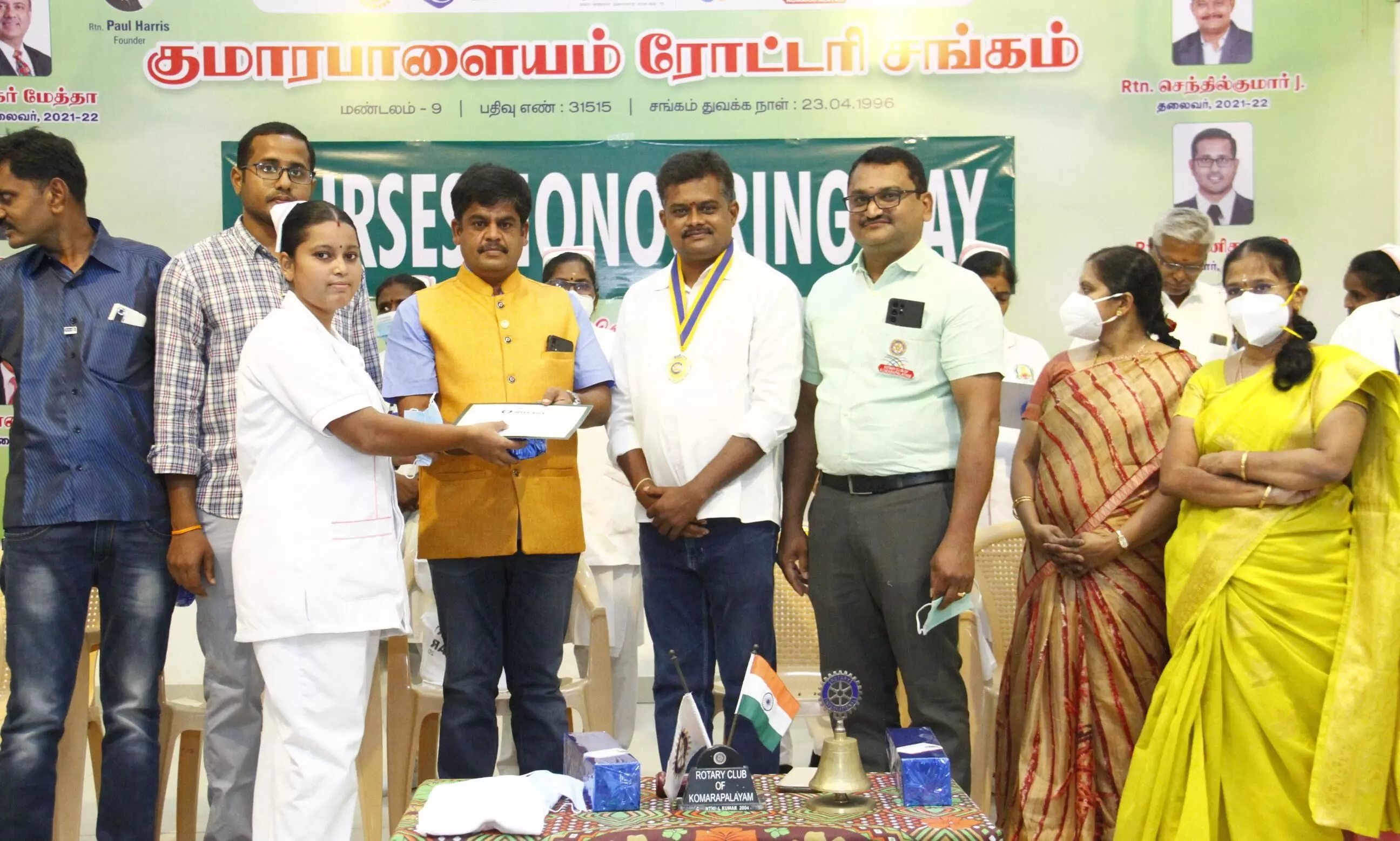 குமாரபாளையத்தில் செவிலியர்களுக்கு மரியாதை செய்த ரோட்டரி சங்கம் குமாரபாளையத்தில் செவிலியர்களுக்கு மரியாதை செய்த ரோட்டரி சங்கம்