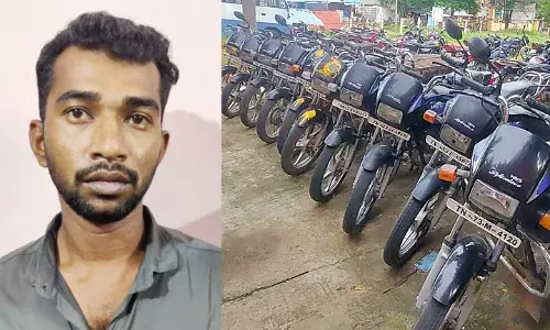 ஆம்பூரில் தொடர் திருட்டில் ஈடுபட்ட இளைஞர் கைது: 10 பைக்குகள் பறிமுதல்