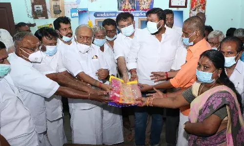 ஜி.கே.மூப்பனாரின் நினைவு நாளை முன்னிட்டு நலத்திட்ட உதவிகள் வழங்கல்