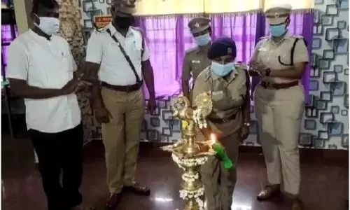 காவலர்களுக்கு தியானப்பயிற்சி: எஸ்பி குத்துவிளக்கேற்றி துவக்கி வைத்தார்