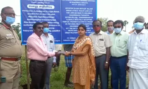 அந்தியூர் அருகே ஆக்கிரமிப்பில் இருந்த 10 ஏக்கர் கோவில் நிலங்கள் மீட்பு