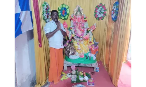 இந்து மக்கள் கட்சி -அனுமன்சேனா சார்பில்  விநாயகர் சிலை பிரதிஷ்டை