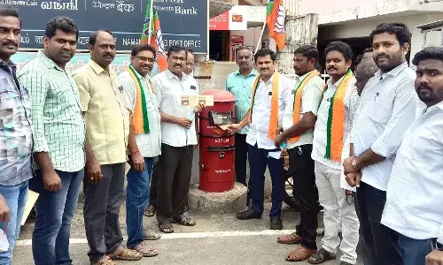 நாமக்கல் பாஜக சார்பில் முதல்வர் ஸ்டாலினுக்கு விநாயகர் சதுர்த்தி வாழ்த்து