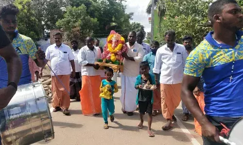 வாசுதேவநல்லூரில்  இந்து முன்னணியினர் விநாயகர் சதுர்த்தி விழா கொண்டாட்டம்