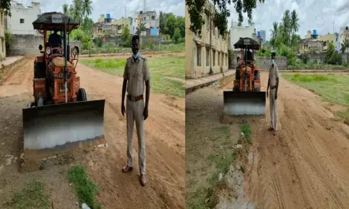 சங்கராபுரத்தில் காவல்துறை சார்பில் விளையாட்டு மைதானம் சீரமைப்பு