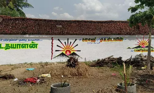 சூடு பிடித்தது காஞ்சிபுரம் தேர்தல், சுவர் விளம்பரம் விறு, விறு சூடு பிடித்தது காஞ்சிபுரம் தேர்தல், சுவர் விளம்பரம் விறு, விறு