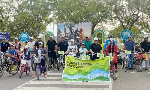 தூத்துக்குடியில் சுற்றுச்சூழலியல் விழிப்புணர்வு சைக்கிள் பேரணி