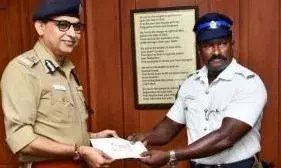 சென்னை எழும்பூரில் முதியவருக்கு உதவி செய்த தலைமை காவலருக்கு பாராட்டு