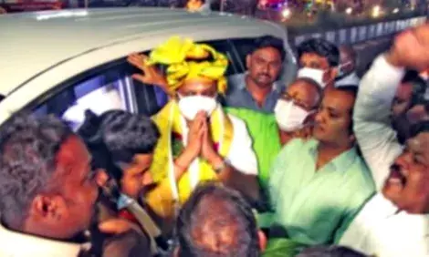 இராசிபுரம் திரும்பிய ராஜ்யசபா எம்.பி ராஜேஷ்குமாருக்கு உற்சாக வரவேற்பு