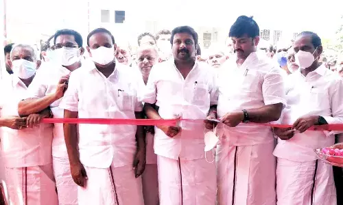 வெண்ணந்தூரில் திமுக தேர்தல் அலுவலகம்:  எம்.பி  ராஜேஷ்குமார் திறப்பு
