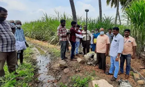 பவானி அருகே கோவில் நிலங்கள் ரோவர் கருவி மூலம் அளவீடு