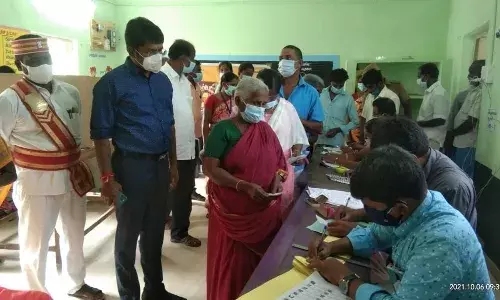 விழுப்புரம் மாவட்டத்தில் உள்ளாட்சி வாக்குபதிவு கலெக்டர் ஆய்வு