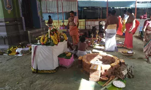 குமாரபாளையத்தில் 3 கோவில்களில் கும்பாபிஷேகம்: யாகசாலை பூஜை துவக்கம்