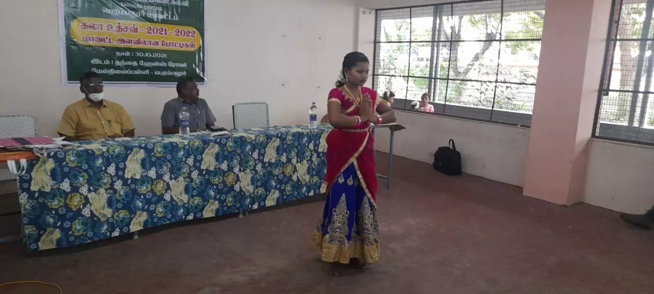 பெரம்பலூர் மாவட்ட அளவில் பள்ளி மாணவ-மாணவிகளுக்கு கலா உத்சவ் போட்டி பெரம்பலூர் மாவட்ட அளவில் பள்ளி மாணவ-மாணவிகளுக்கு கலா உத்சவ் போட்டி