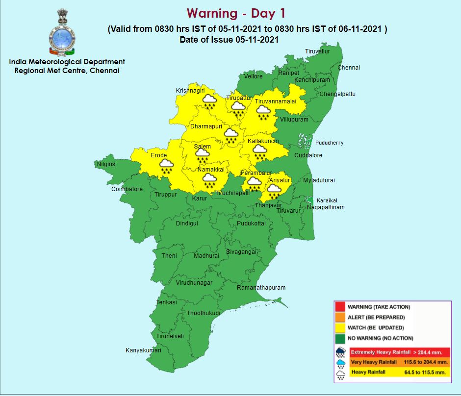 The Chennai Meteorological Department Has Forecast Heavy Rains In 10 ...