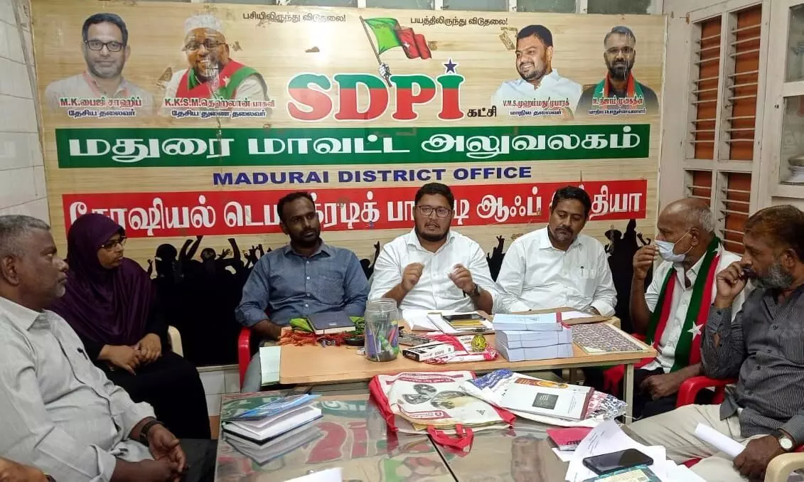 மதுரையில் வடக்கு மாவட்ட எஸ்.டி.பி.ஐ. செயற்க்குழுக் கூட்டம் மதுரையில் வடக்கு மாவட்ட எஸ்.டி.பி.ஐ. செயற்க்குழுக் கூட்டம்